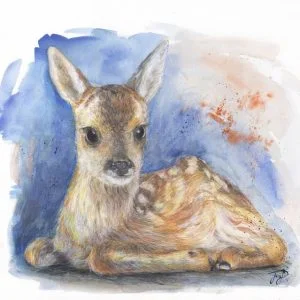 Fawn Painting New Dawn Baby Deer Print