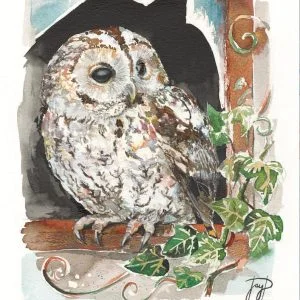 Wise Owl Painting Giclee Print