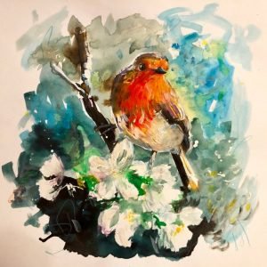 Robin Painting "The Look Out" Giclee Print