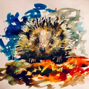 Hegehog Painting Giclee Print