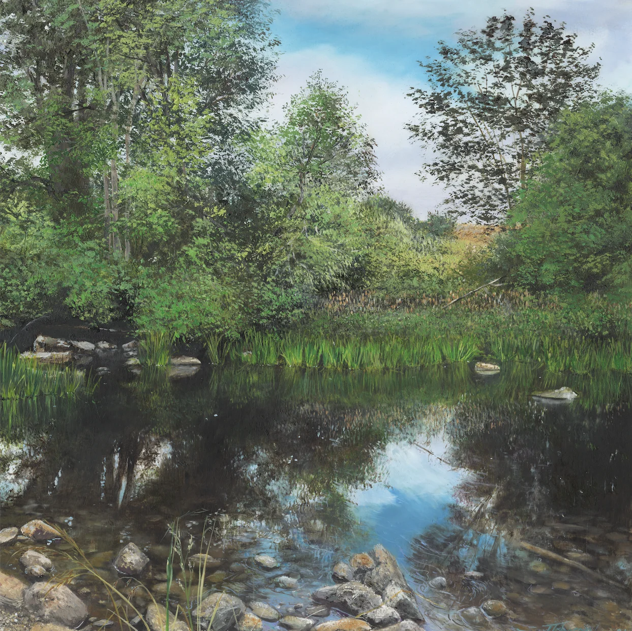 Reflections in Lowther River Painting