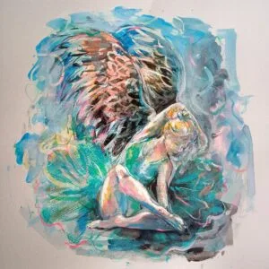 Ready to Fly, Dancer Painting, Giclee Print Artwork
